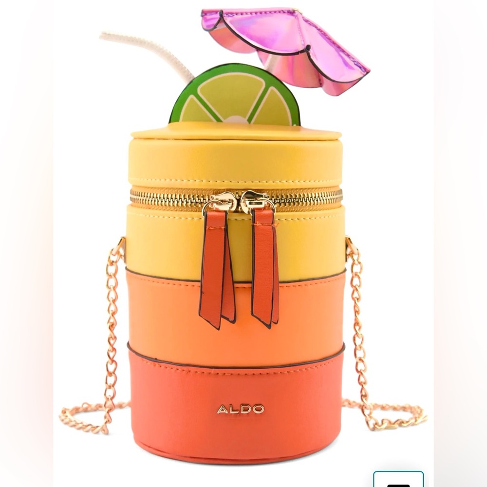 ✨️🍹 ALDO summer Kelliwith Orange Multi Cocktail Crossbody Bag NWT! ✨️🍹